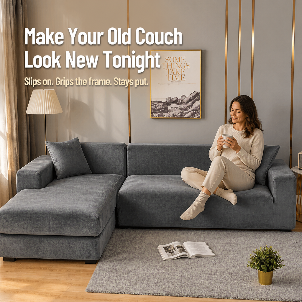 VelvetShield™ — Cover Stains, Claw Marks & Worn Cushions to Make Your Couch Look New