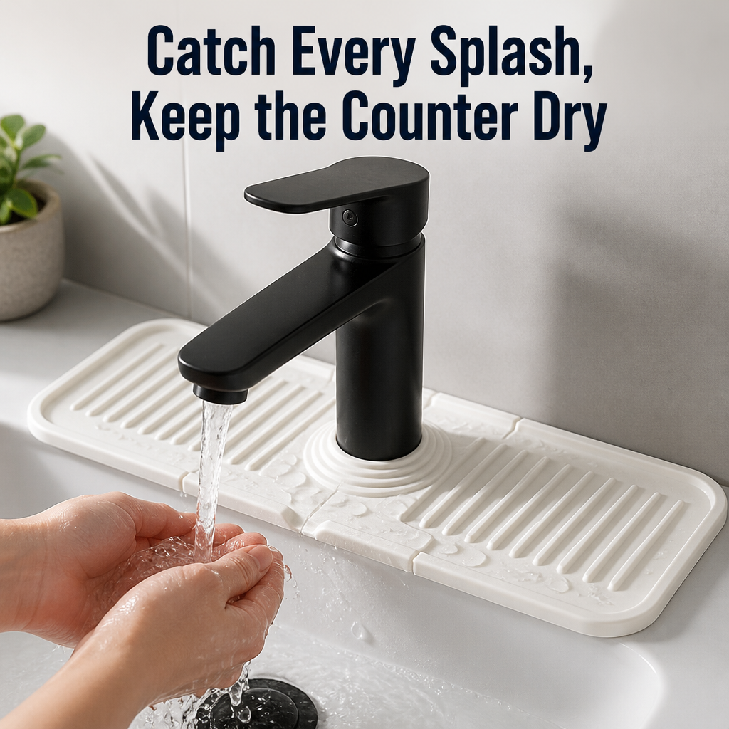 VantexMat™ — Catch Every Faucet Splash & Keep Your Counter Bone-Dry