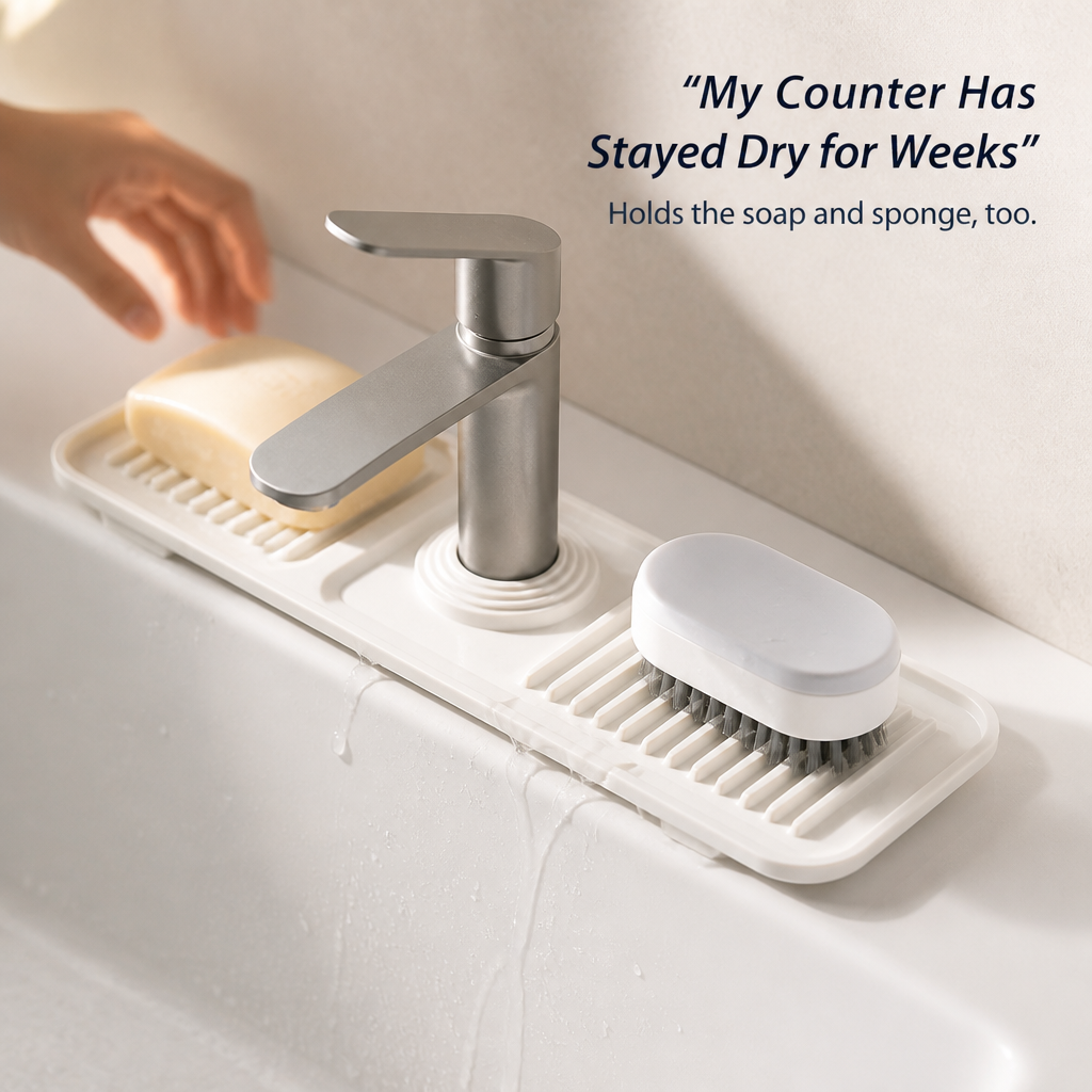 VantexMat™ — Catch Every Faucet Splash & Keep Your Counter Bone-Dry