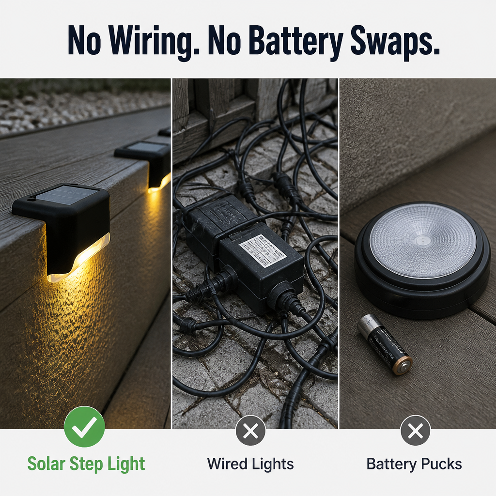 SunVanta™ — Light Up Dark Steps and Decks With Warm, Wire-Free Solar Glow