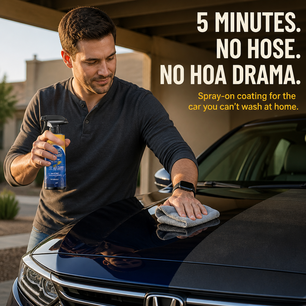 RadianceRush™ — Spray On a Hydrophobic Mirror Shine in 5 Minutes Flat