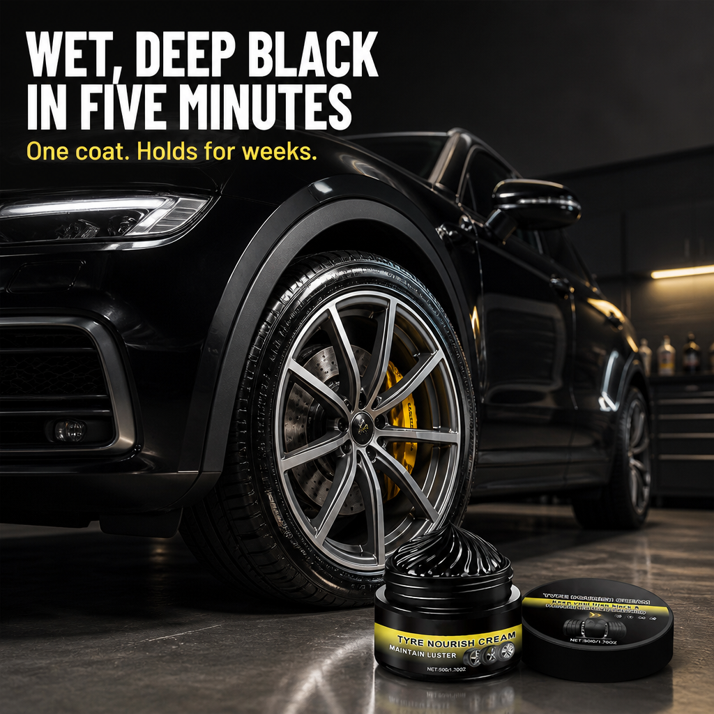 JetBlack™ Tire Revive — Bring Faded, Cracked Tires Back to Deep Black in 5 Minutes