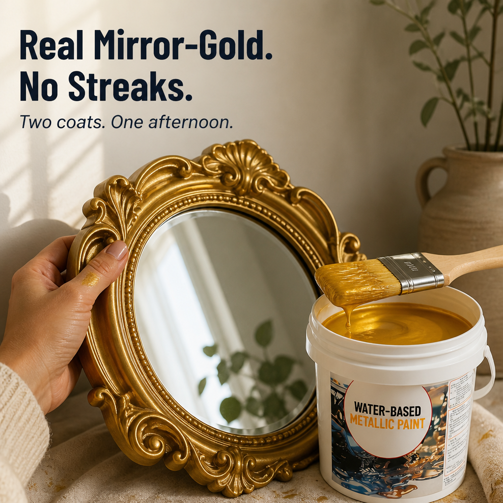 AurumLux™ — Brush On Mirror-Bright Gold That Sticks to Wood, Metal & Plastic