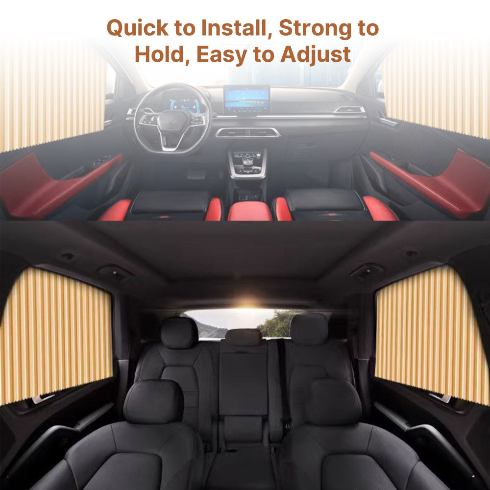 Blackout Sunshade Curtains for Car Windows with Magnetic Design