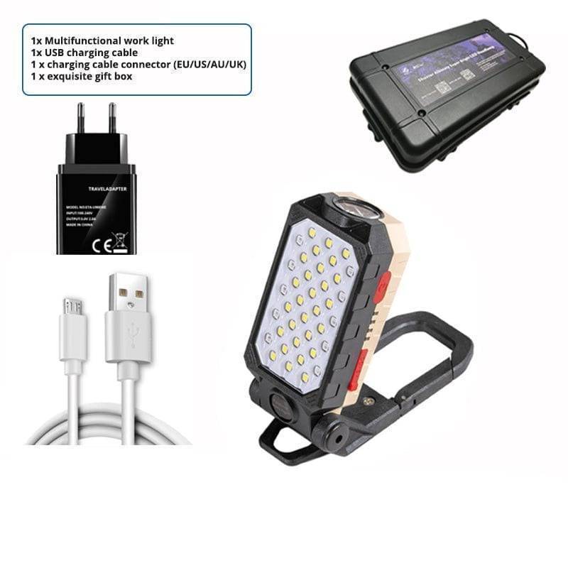 COB LED Work Light with Magnetic Base and Power Bank Feature