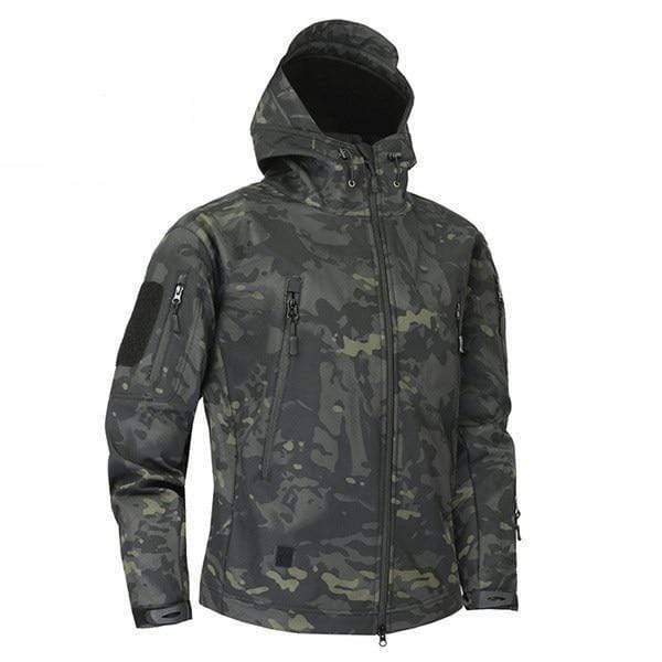 Tactical Outdoor Jacket for Men - Camouflage Fleece Design