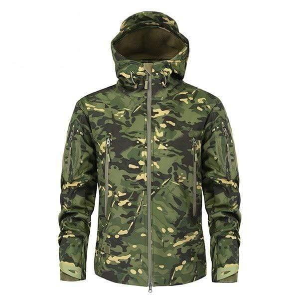 Tactical Outdoor Jacket for Men - Camouflage Fleece Design