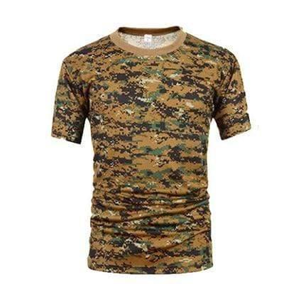 Quick-Dry O-Neck T-Shirt for Men in Camouflage - Ideal for Outdoors