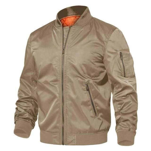 Classic Bomber Jacket for Men with Utility Pockets