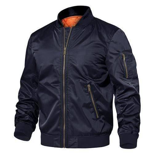 Classic Bomber Jacket for Men with Utility Pockets