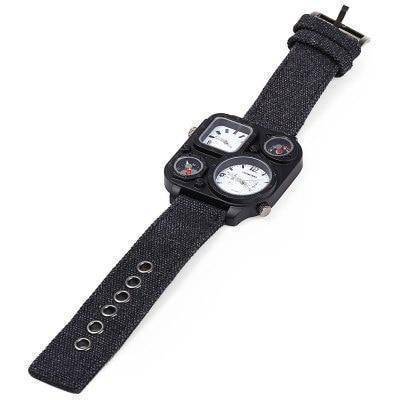 Outdoor Quartz Watch for Men with Dual Movement and Compass