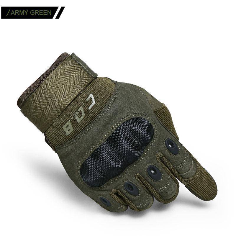Tactical Gloves for Men - Full Finger Design with Knuckle Guard