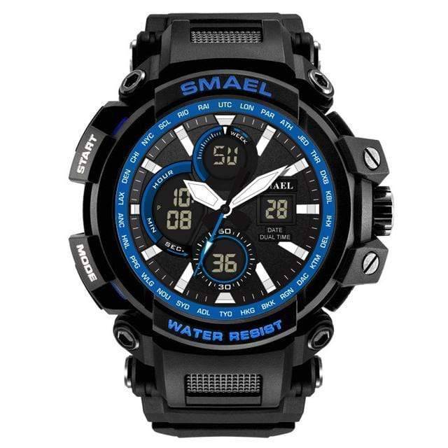 Camouflage Military Watch for Men - Digital and Analog Dual Time Display