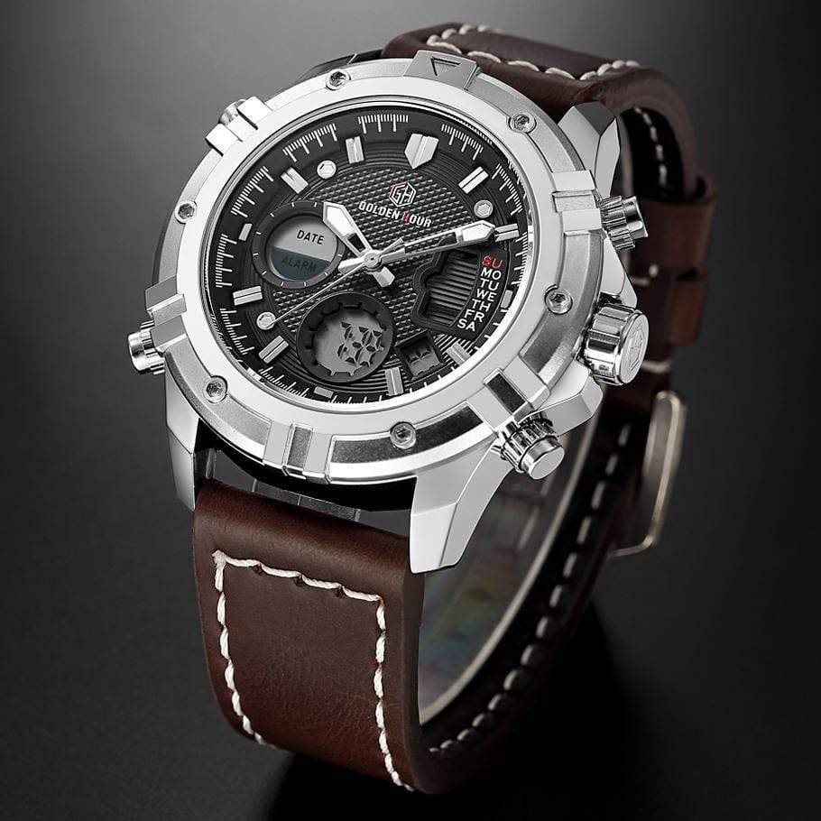 Military Style Quartz Watch for Men – Waterproof Digital Timepiece