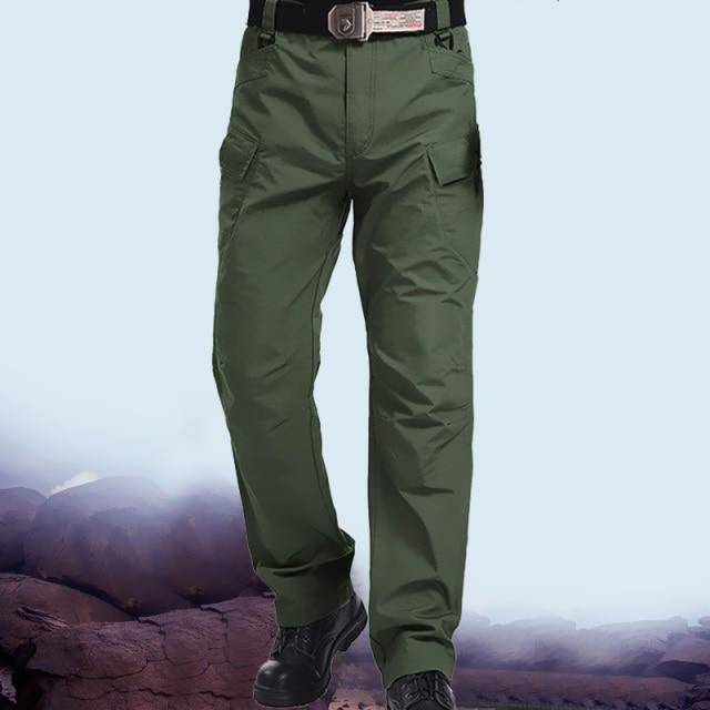 Camouflage Cargo Trousers for Men with Stretchy Waistband