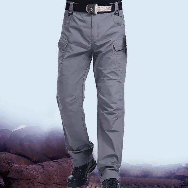 Camouflage Cargo Trousers for Men with Stretchy Waistband