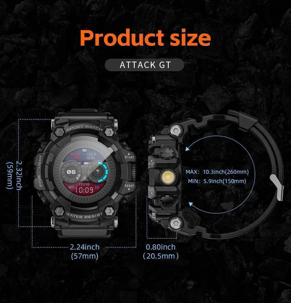 Smart Watch for Men - Fitness Tracker with Heart Rate and Sleep Monitoring