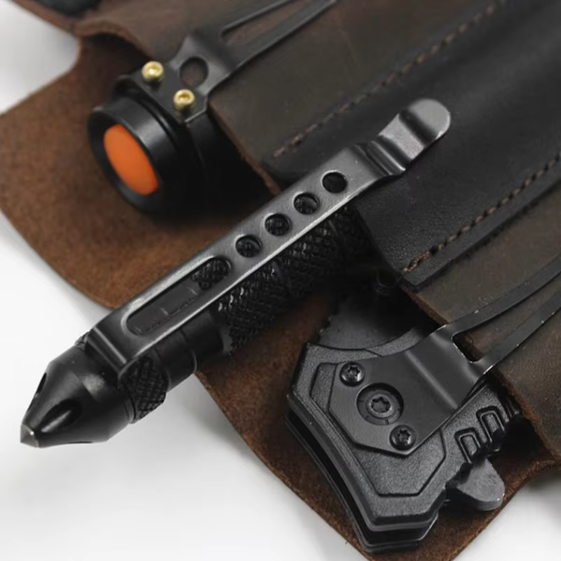 Multitool Holster for Everyday Carry - Genuine Leather Belt Sheath for Men