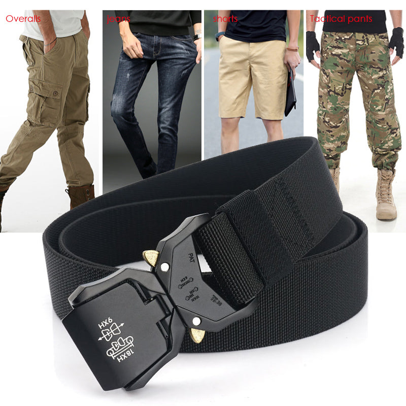 Tactical Military Belt for Men – Heavy Duty with Quick Release Buckle