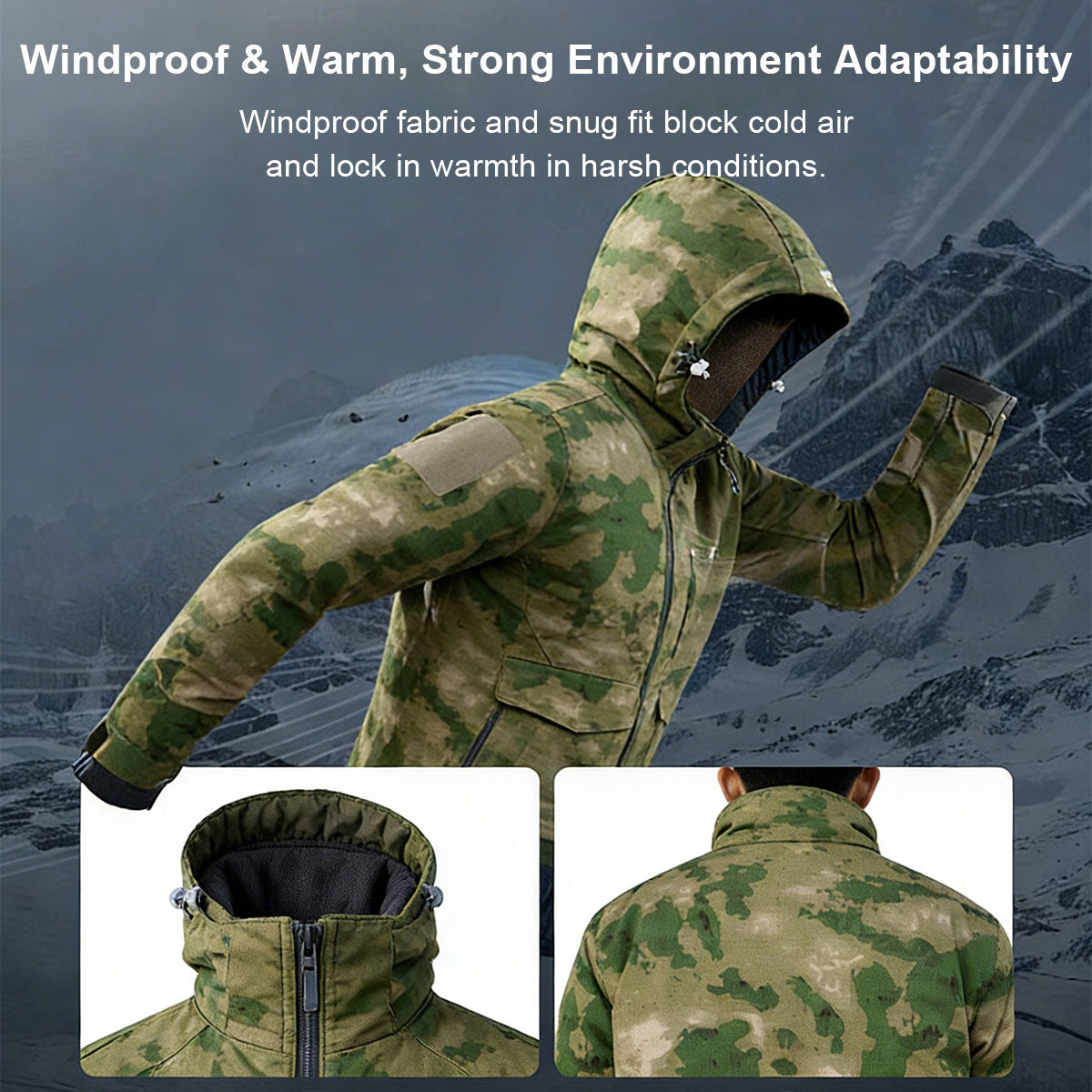 Camo Insulated Hoodie Set for Men – Hunting and Work Wear