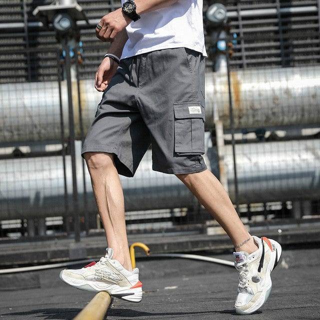 Loose Fit Cargo Shorts for Men with Drawstring Waist