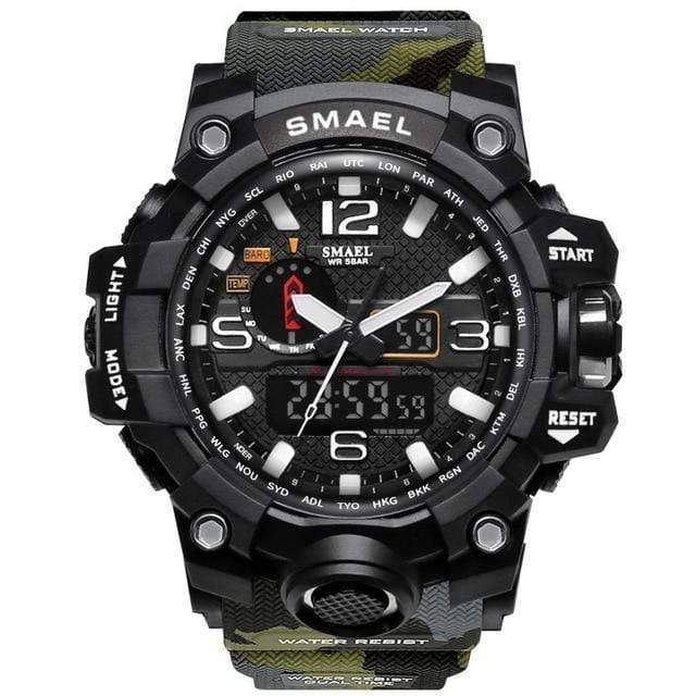 Dual Display Analog and Digital Watch for Men - Military Style