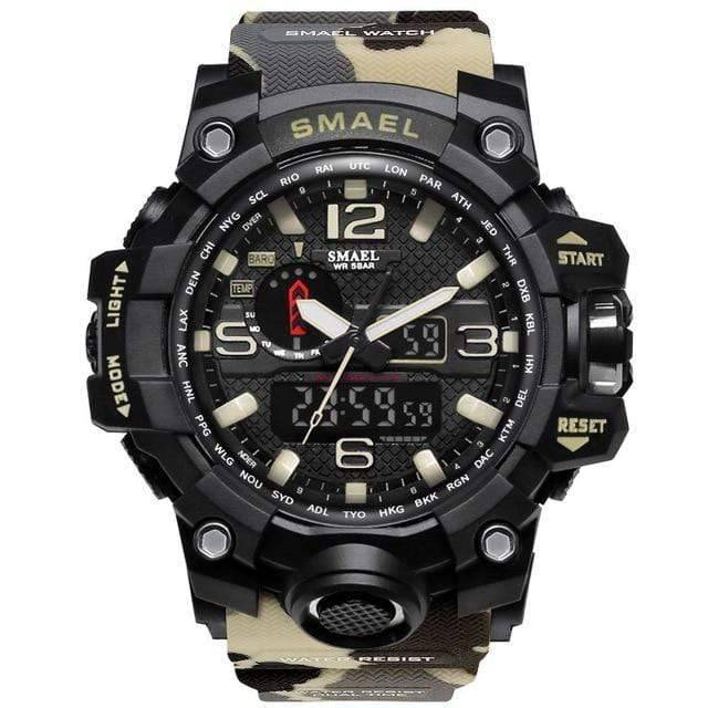 Dual Display Analog and Digital Watch for Men - Military Style