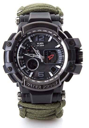 Waterproof Survival Watch for Men with Multi-functional Paracord Design
