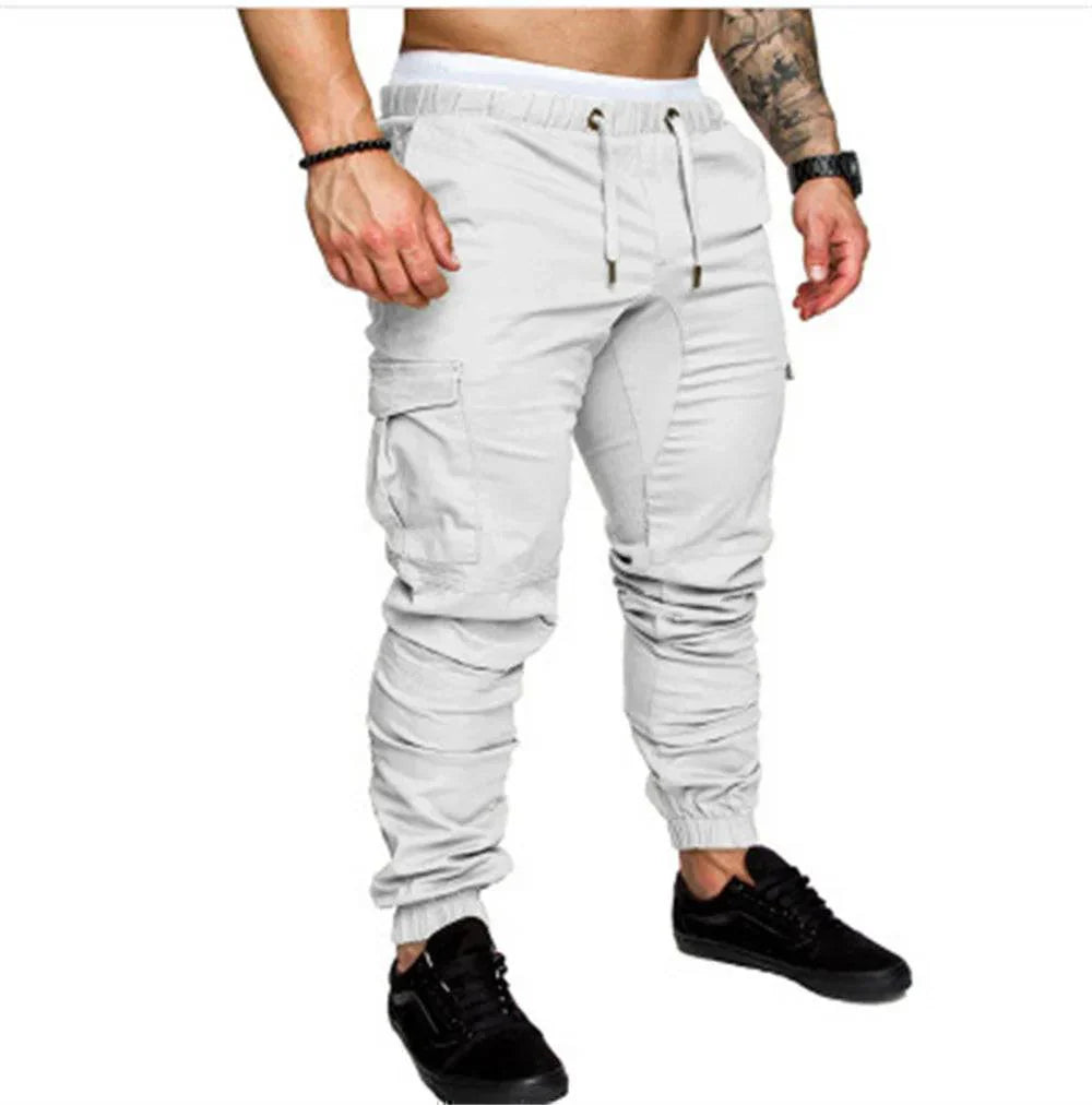 Men's Outdoor Cargo Trousers with Multiple Pockets