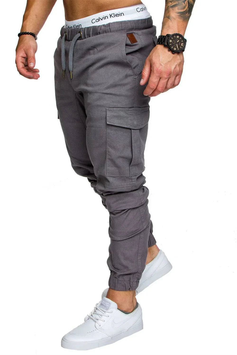 Men's Outdoor Cargo Trousers with Multiple Pockets