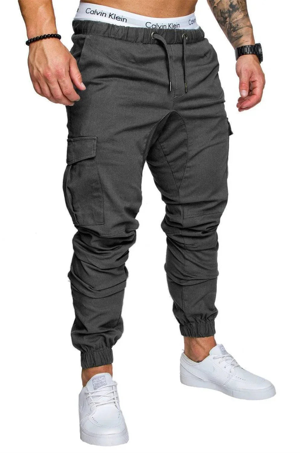 Men's Outdoor Cargo Trousers with Multiple Pockets