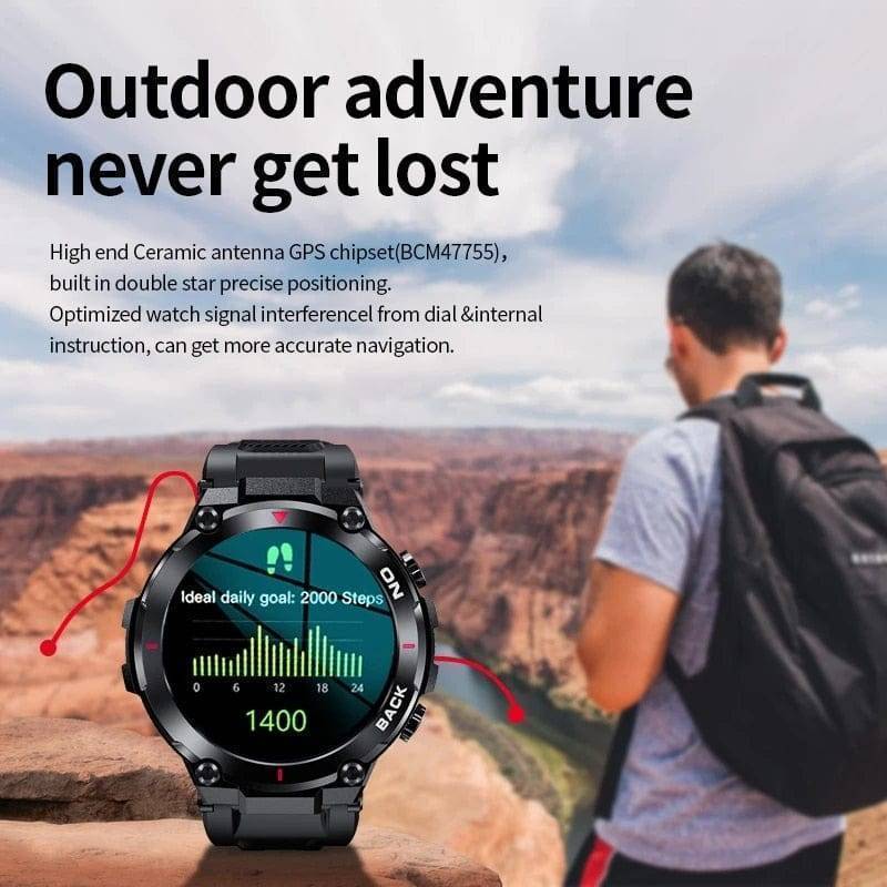 Multifunctional Fitness Tracker for Men - Outdoor GPS Smartwatch
