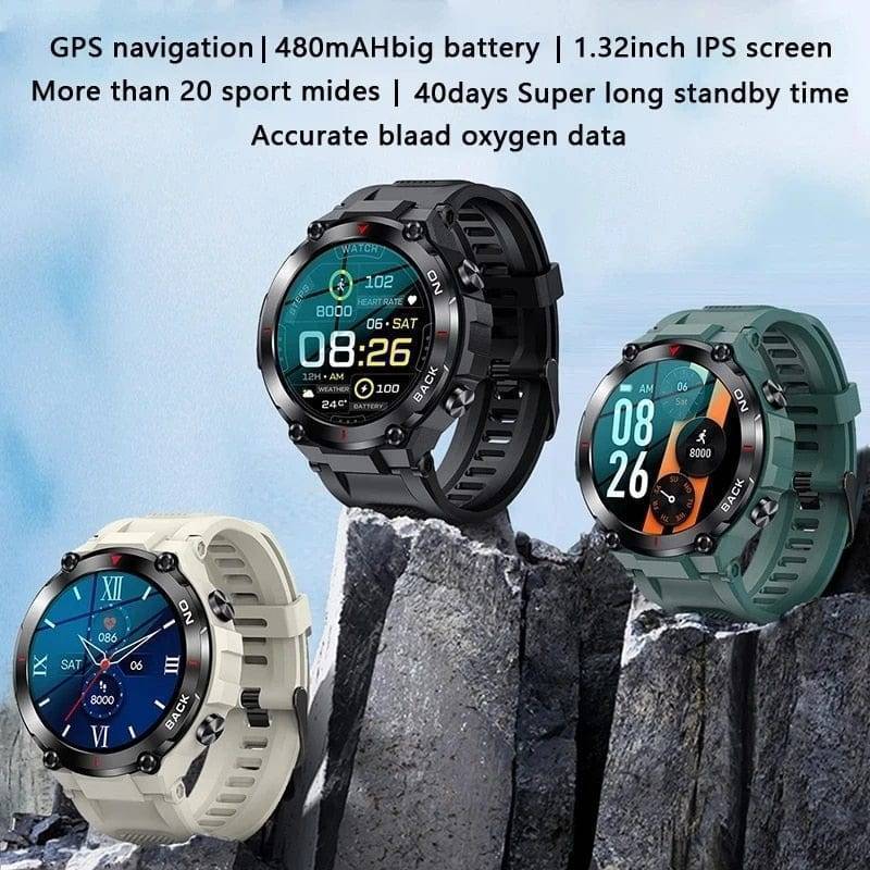 Multifunctional Fitness Tracker for Men - Outdoor GPS Smartwatch