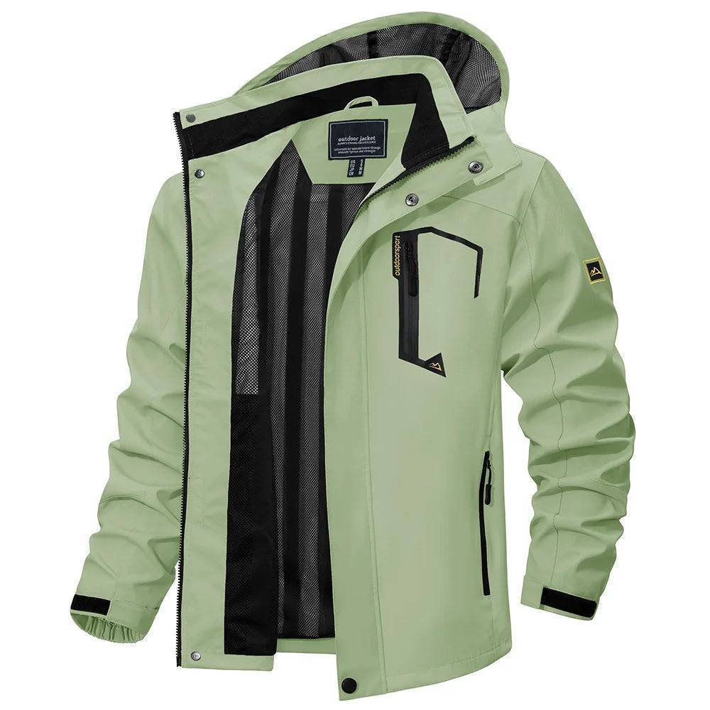 Lightweight Waterproof Rain Jacket for Men with Removable Hood