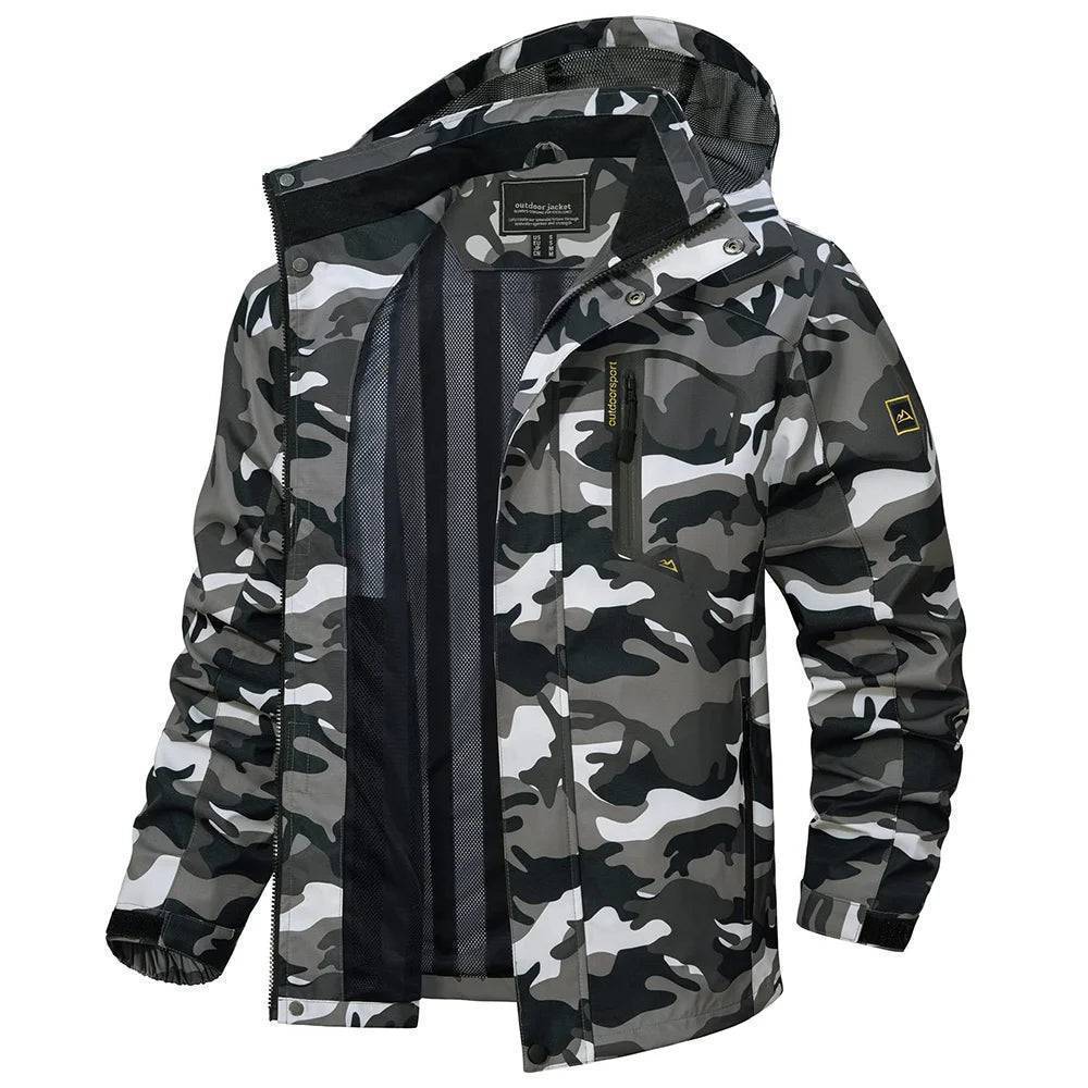 Lightweight Waterproof Rain Jacket for Men with Removable Hood