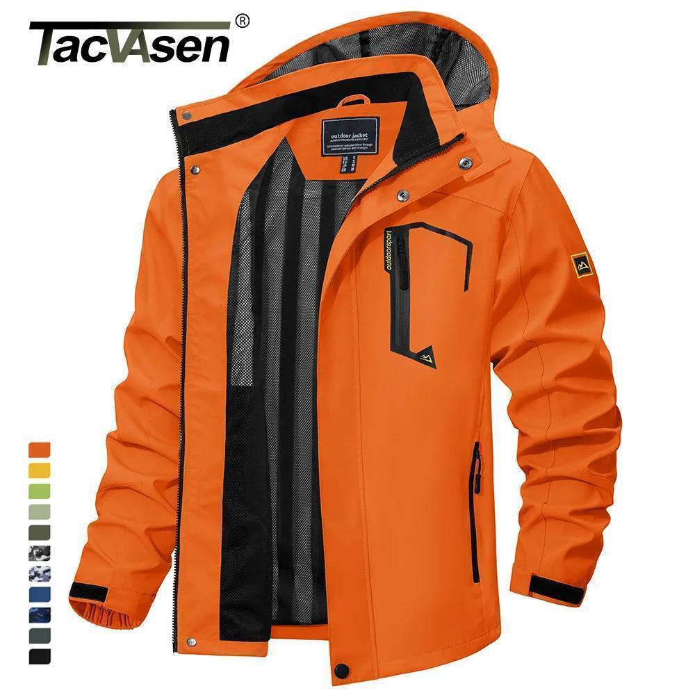 Lightweight Waterproof Rain Jacket for Men with Removable Hood