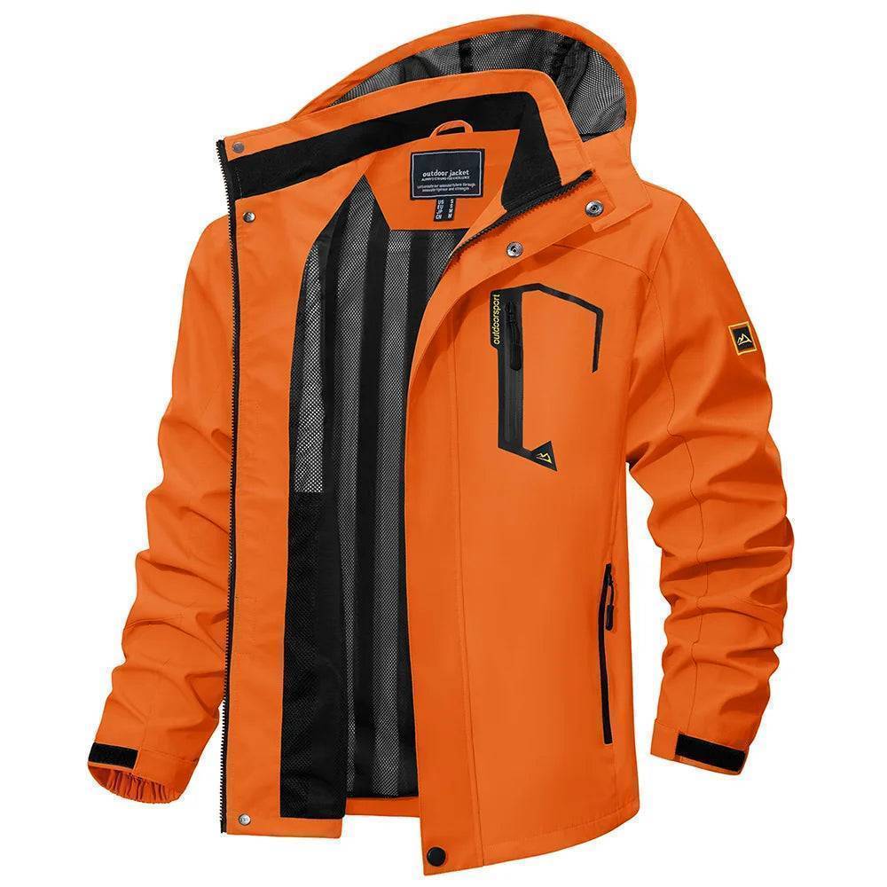 Lightweight Waterproof Rain Jacket for Men with Removable Hood