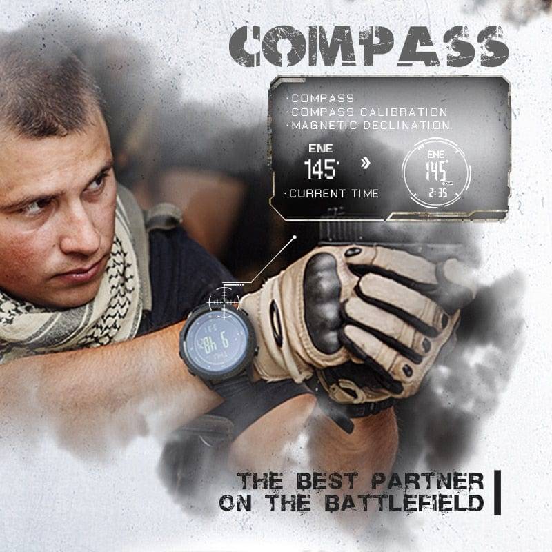 Digital Watch for Men - Features Altimeter, Barometer, Compass