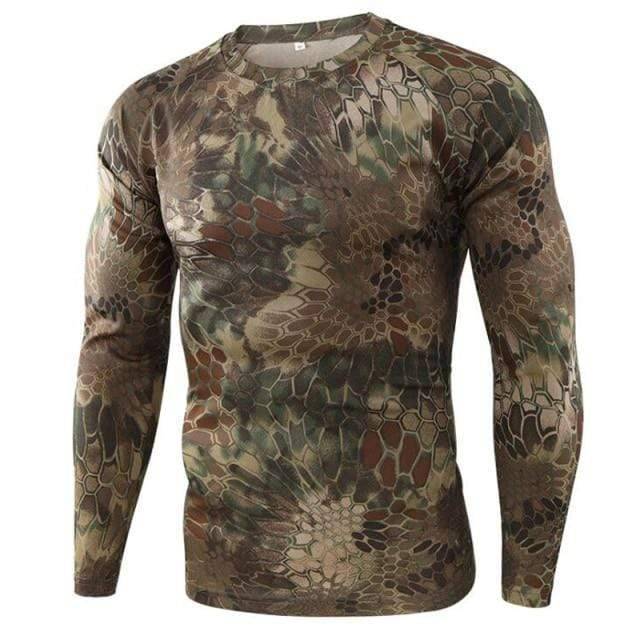 Long Sleeve Tactical Shirt for Men in Camouflage Design