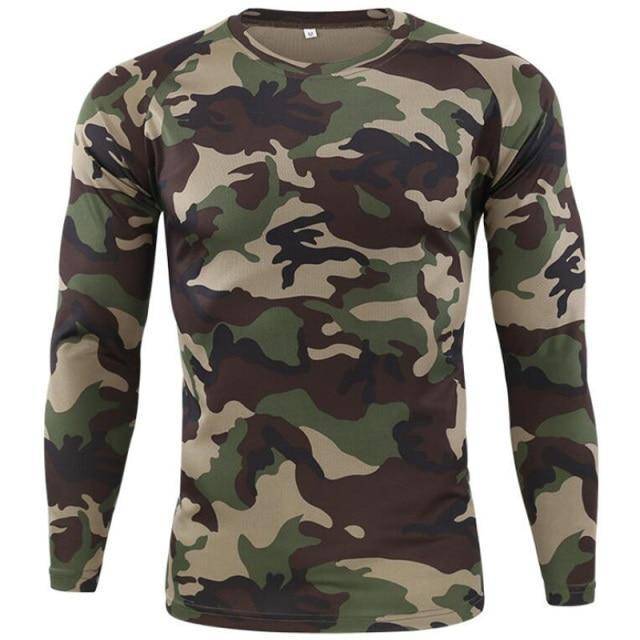 Long Sleeve Tactical Shirt for Men in Camouflage Design
