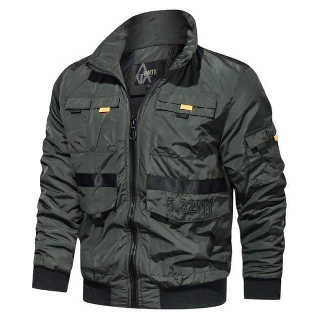 Men's Tactical Bomber Jacket for Outdoor Activities - Windbreaker