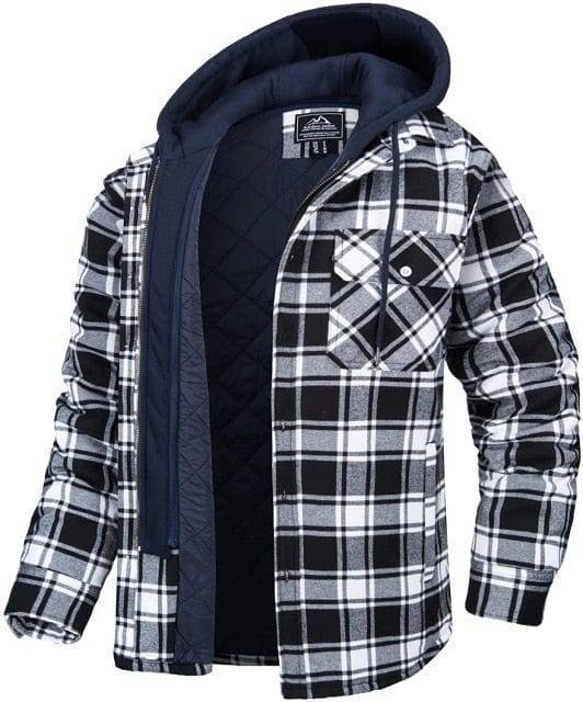 Flannel Jacket with Quilted Lining for Men