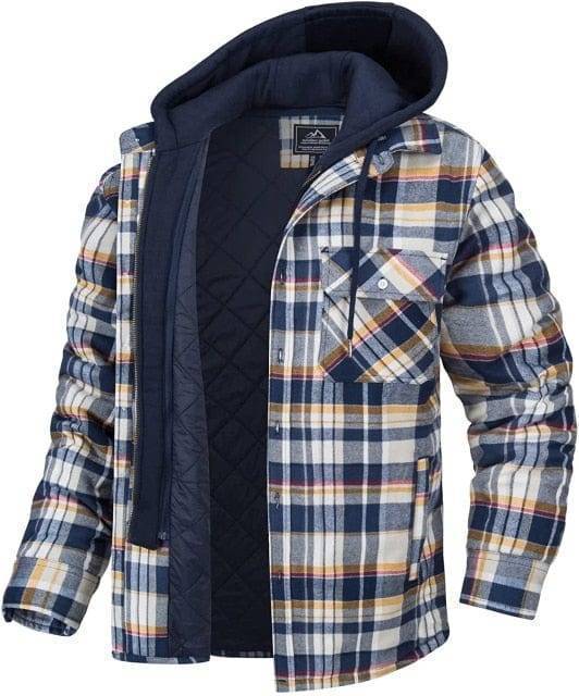Flannel Jacket with Quilted Lining for Men