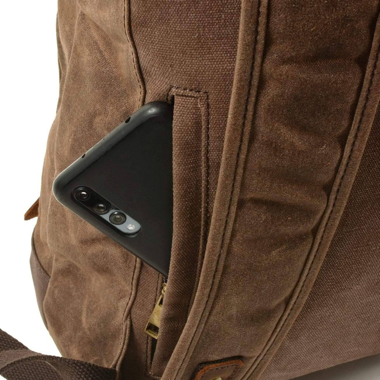 Outdoor Survival Shoulder Backpack for Men – Waterproof Retro Style
