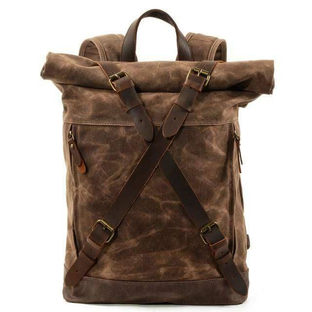 Outdoor Survival Shoulder Backpack for Men – Waterproof Retro Style