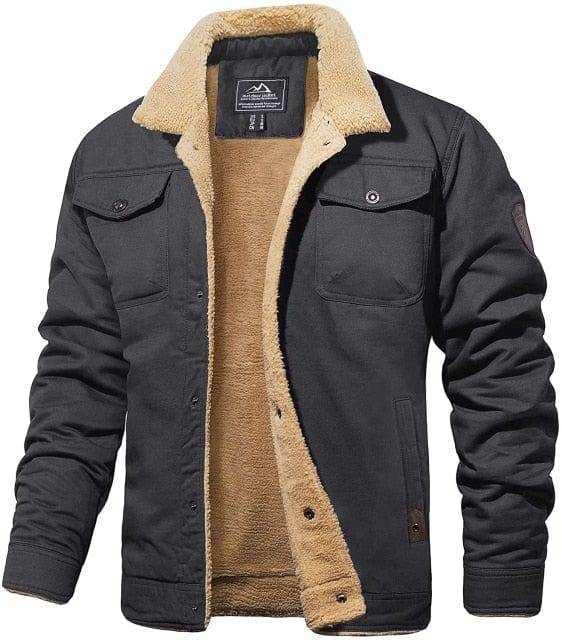 Men's Trucker Parka Jacket with Sherpa Lining – Durable Design