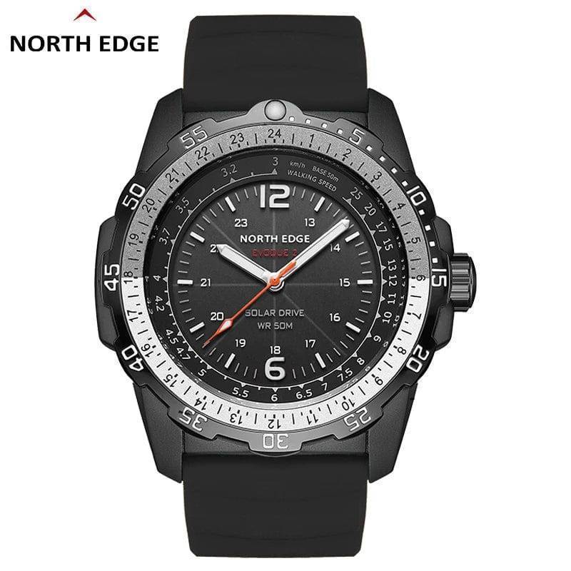 Solar-Powered Sports Watch for Men - Waterproof Design