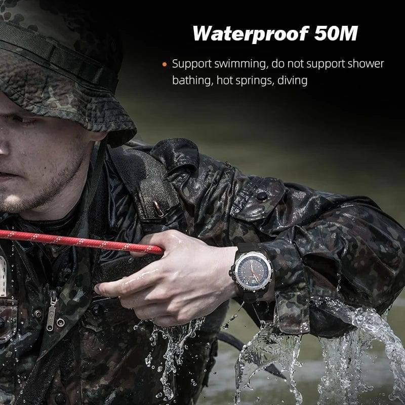 Solar-Powered Sports Watch for Men - Waterproof Design