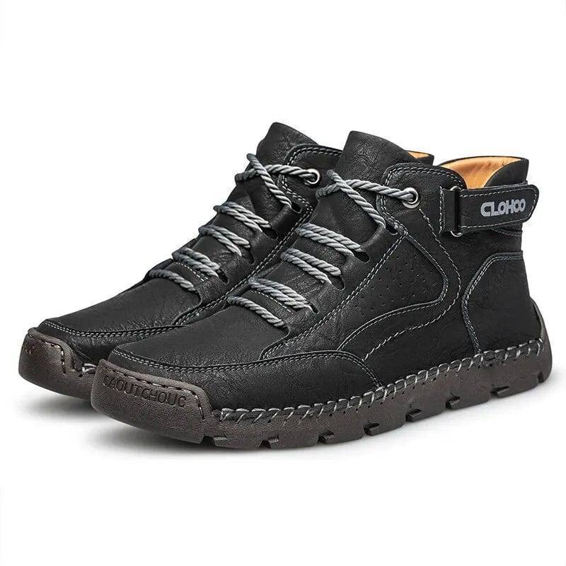 Ankle Boots for Men in PU Leather with Comfortable Non-Slip Sole