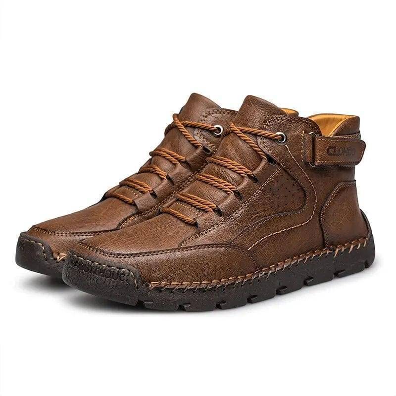 Ankle Boots for Men in PU Leather with Comfortable Non-Slip Sole